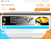 Tablet Screenshot of hawkcaralarm.com